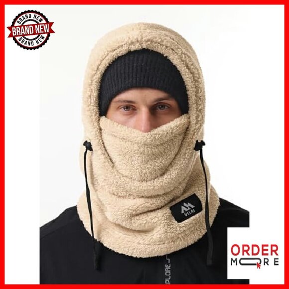 Fleece Balaclava Ski Mask Windproof Hooded Scarf Neck Warmer Unisex main image 6